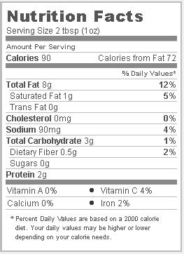 Edamame Hummus - calories, carbs, nutrition