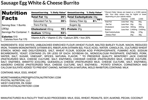 Egg and Cheese Burrito - calories, carbs, nutrition