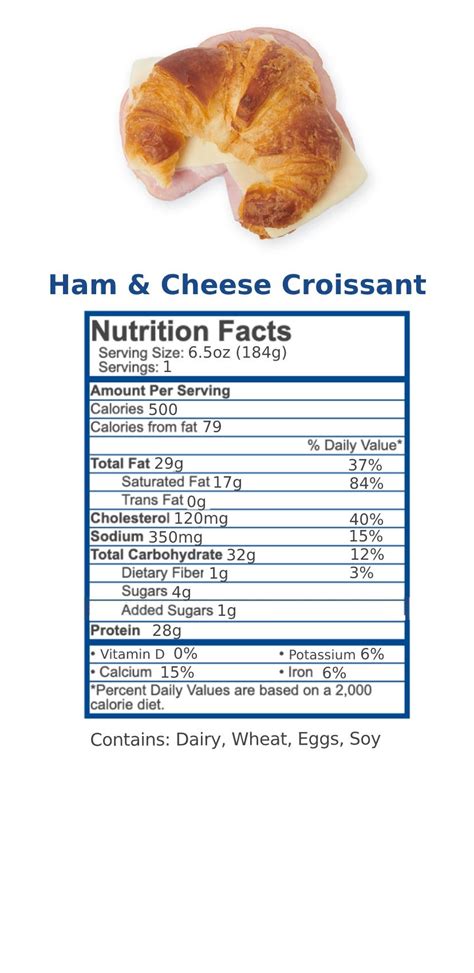 Egg Cheese Croissant - calories, carbs, nutrition