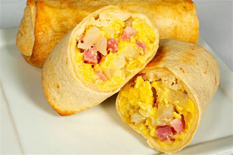 Egg, Ham & Cheese Burrito - calories, carbs, nutrition