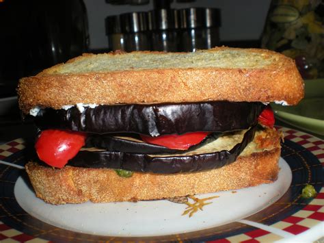 Eggplant and Goat Cheese Sandwich - calories, carbs, nutrition