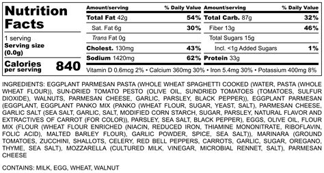 Eggplant Parmesan - calories, carbs, nutrition