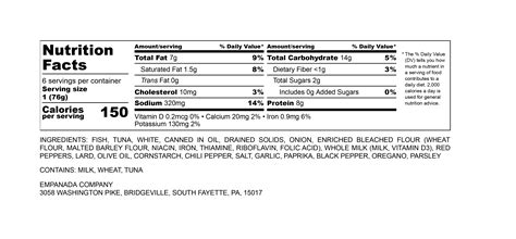 Empanadillas - calories, carbs, nutrition