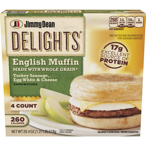 English Muffin, Turkey Sausage, Egg White and Cheese Sandwich - calories, carbs, nutrition