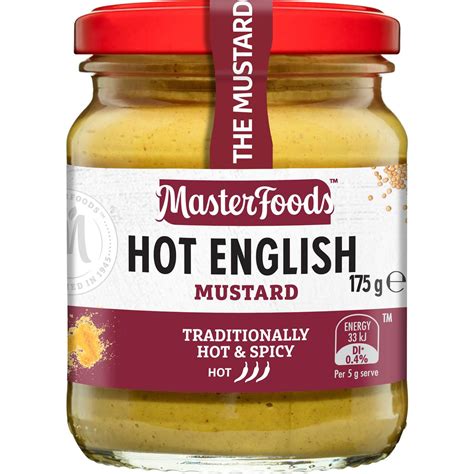 English Mustard - calories, carbs, nutrition