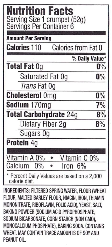 English-Style Crumpets - calories, carbs, nutrition