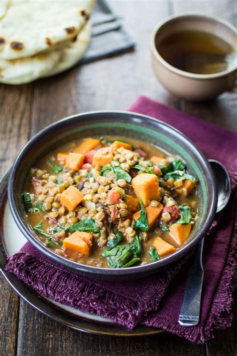 Ethiopian Style Lentils with Sweet Potatoes with Pumpkin Soup - calories, carbs, nutrition