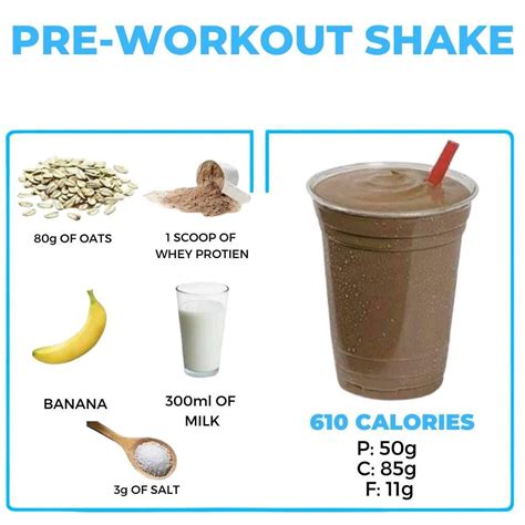 Exercise Shake - calories, carbs, nutrition