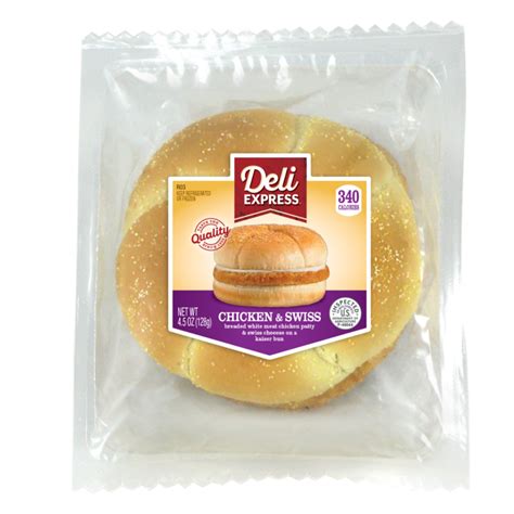 Express Ham & Swiss Dinner Roll (White) - calories, carbs, nutrition