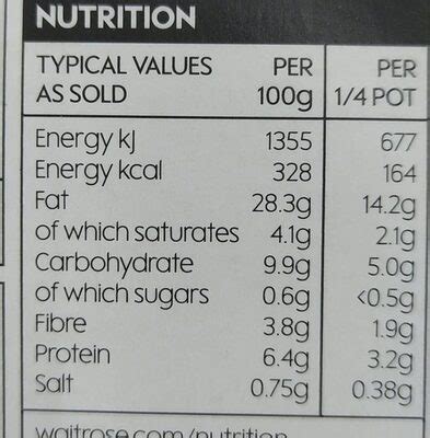 Extra Virgin Olive Oil Houmous - calories, carbs, nutrition