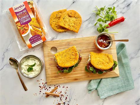 Falafel and Pesto Flat Bread with a Raita Slaw - calories, carbs, nutrition