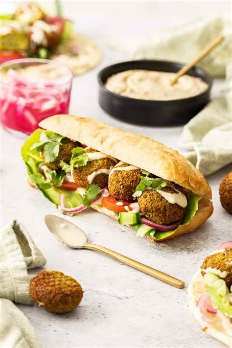 Falafel, Tzatziki and Hummus Baguette - calories, carbs, nutrition