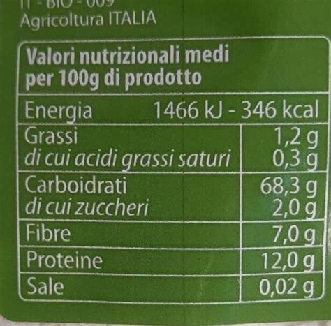 Farina Integrale - calories, carbs, nutrition