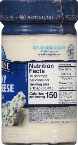 Fat Free Blue Cheese Dressing (16715.0) - calories, carbs, nutrition