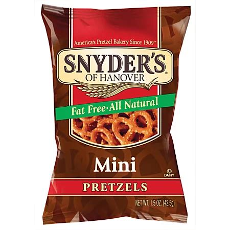 Fat Free Mini Pretzels - all Natural - calories, carbs, nutrition