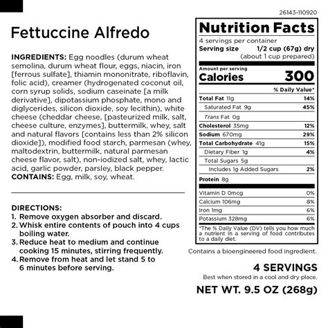 Fettuccine Alfredo (1) - calories, carbs, nutrition