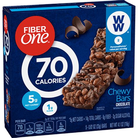 Fiber & Chocolate Chewy Bar - calories, carbs, nutrition