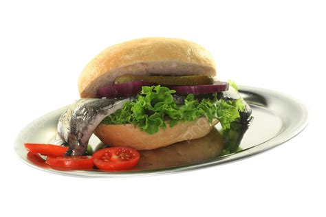 Fish Sandwich with Onion Roll - calories, carbs, nutrition