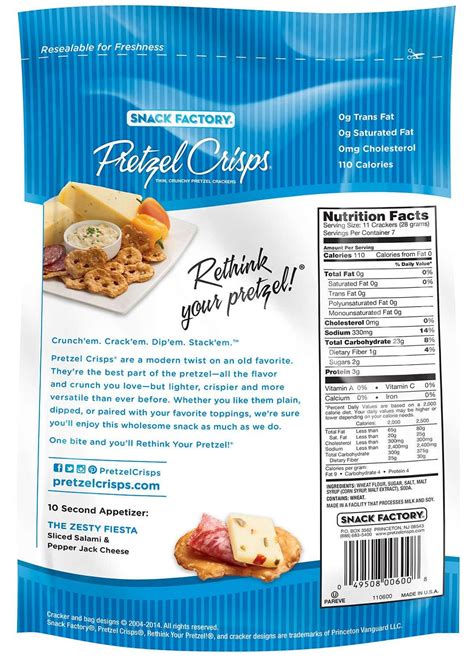 Flat Pretzels - calories, carbs, nutrition