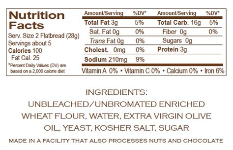Flatbread the Original - calories, carbs, nutrition