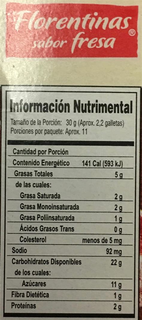 Florentinas - calories, carbs, nutrition