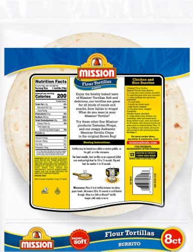 Flour Tortillas (For Burritos) - calories, carbs, nutrition