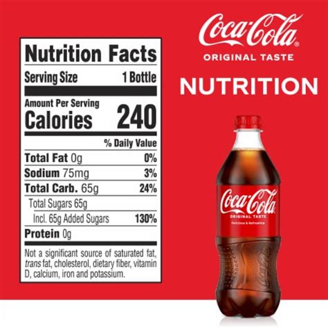 Fountain Soda, Coca Cola Classic, 20oz - calories, carbs, nutrition