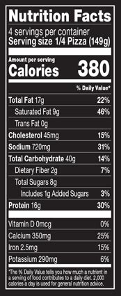 Four Cheese Pizza - calories, carbs, nutrition