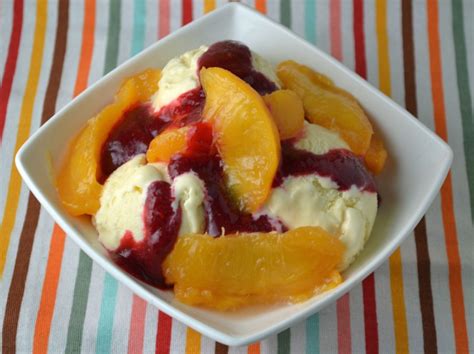 Fresh Peach Melba - calories, carbs, nutrition