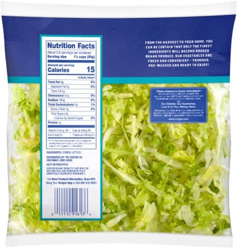 Fresh Shredded Iceberg Lettuce (13404.0) - calories, carbs, nutrition