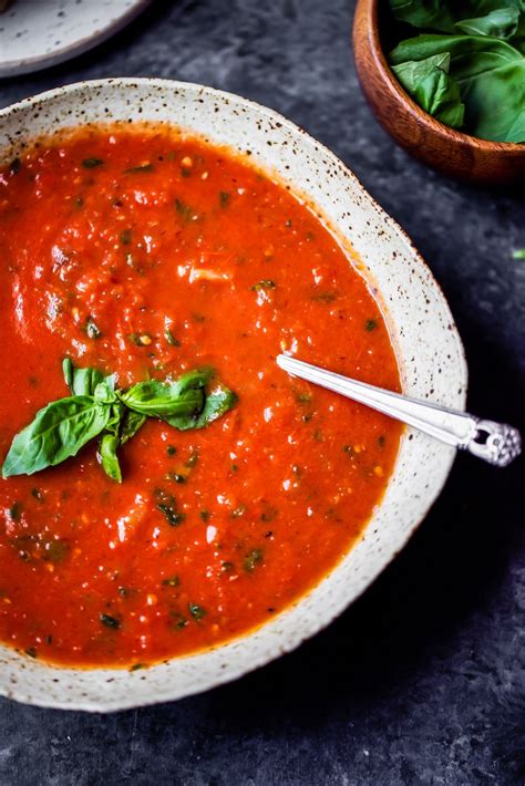 Fresh Tomato Basil Soup - calories, carbs, nutrition