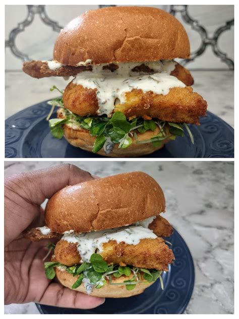 Fried Cod Sandwich on a Bun - calories, carbs, nutrition