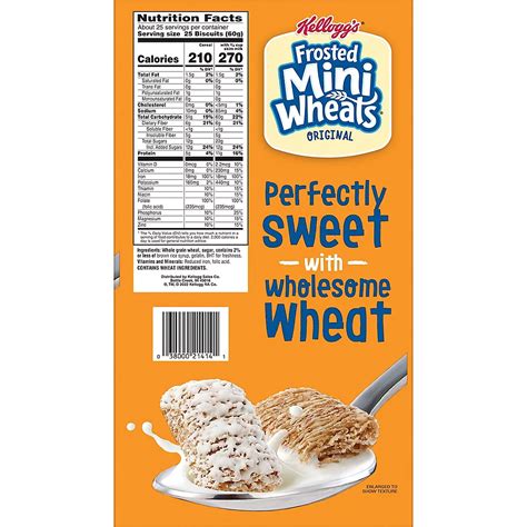 Frosted Mini Wheats Cereal (82071.8) - calories, carbs, nutrition