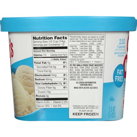 Frozen Yogurt - calories, carbs, nutrition