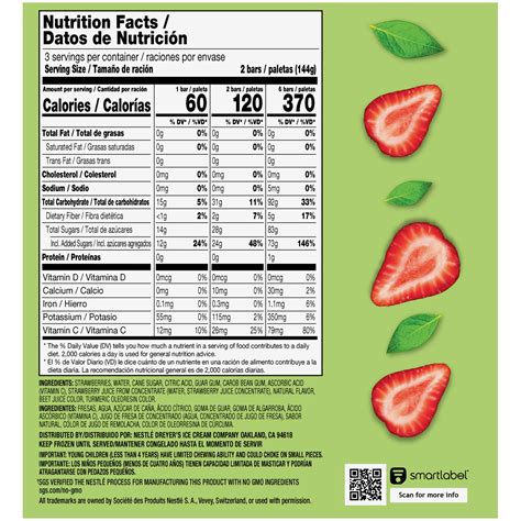 Fruit Bar - calories, carbs, nutrition