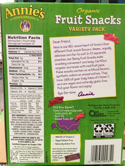 Fruit Snack - calories, carbs, nutrition