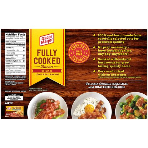 Fully Cooked Bacon - calories, carbs, nutrition
