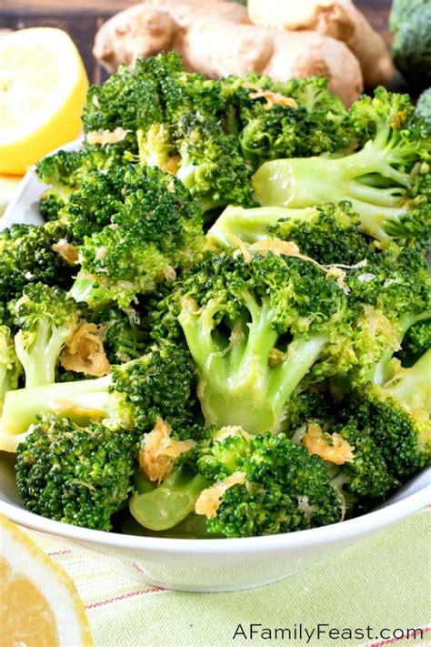 Garlic Lemon Ginger Broccoli - calories, carbs, nutrition