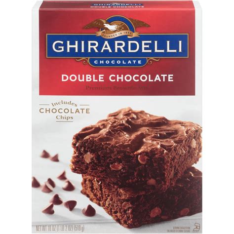 Ghirardelli Double Dark Chococlate Chip Brownie - calories, carbs, nutrition