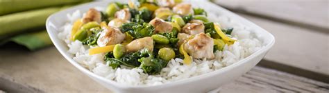 Ginger Chicken with Kale and Rice - calories, carbs, nutrition