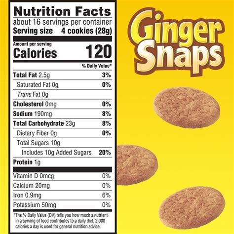 Ginger Snaps - calories, carbs, nutrition