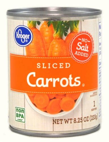 GL Sliced Carrots No Salt Added (1522.8) - calories, carbs, nutrition