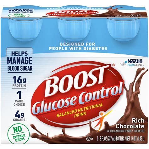 Glucose Control Chocolate Boost - calories, carbs, nutrition