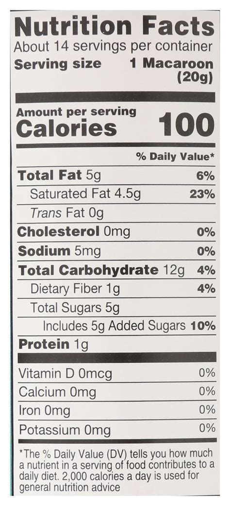 Gluten Free Macaroons - calories, carbs, nutrition