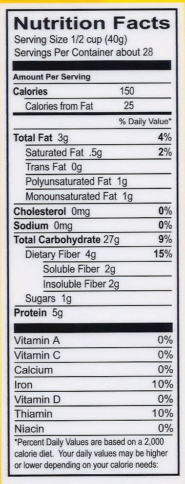 Gluten Free Oatmeal - calories, carbs, nutrition