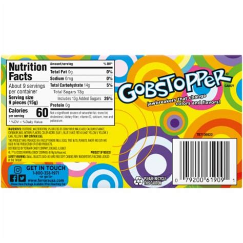 Gobstopper - calories, carbs, nutrition