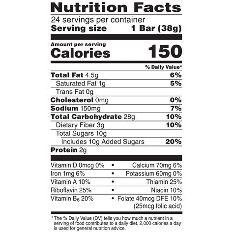 Golden Almond Granola Bar - calories, carbs, nutrition