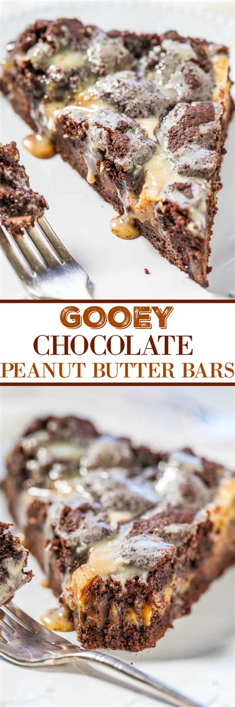 Gooey Chocolate Peanut Butter Bars - calories, carbs, nutrition