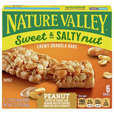 Granola Bar Nature Valley Assorted - calories, carbs, nutrition