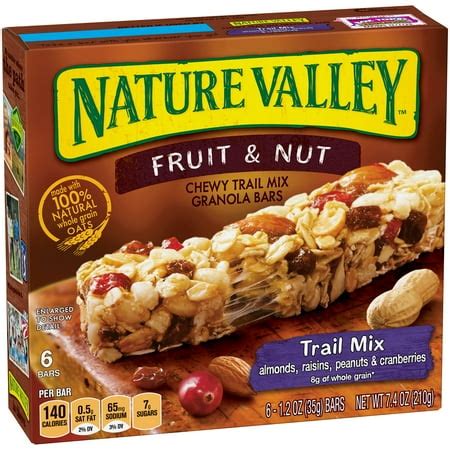 Granola Bar Nature Valley Fruit & Nut Chewy 1.2 oz - calories, carbs, nutrition